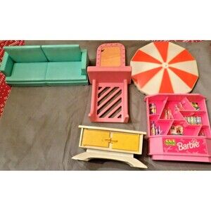Lot of vintage Barbie furniture